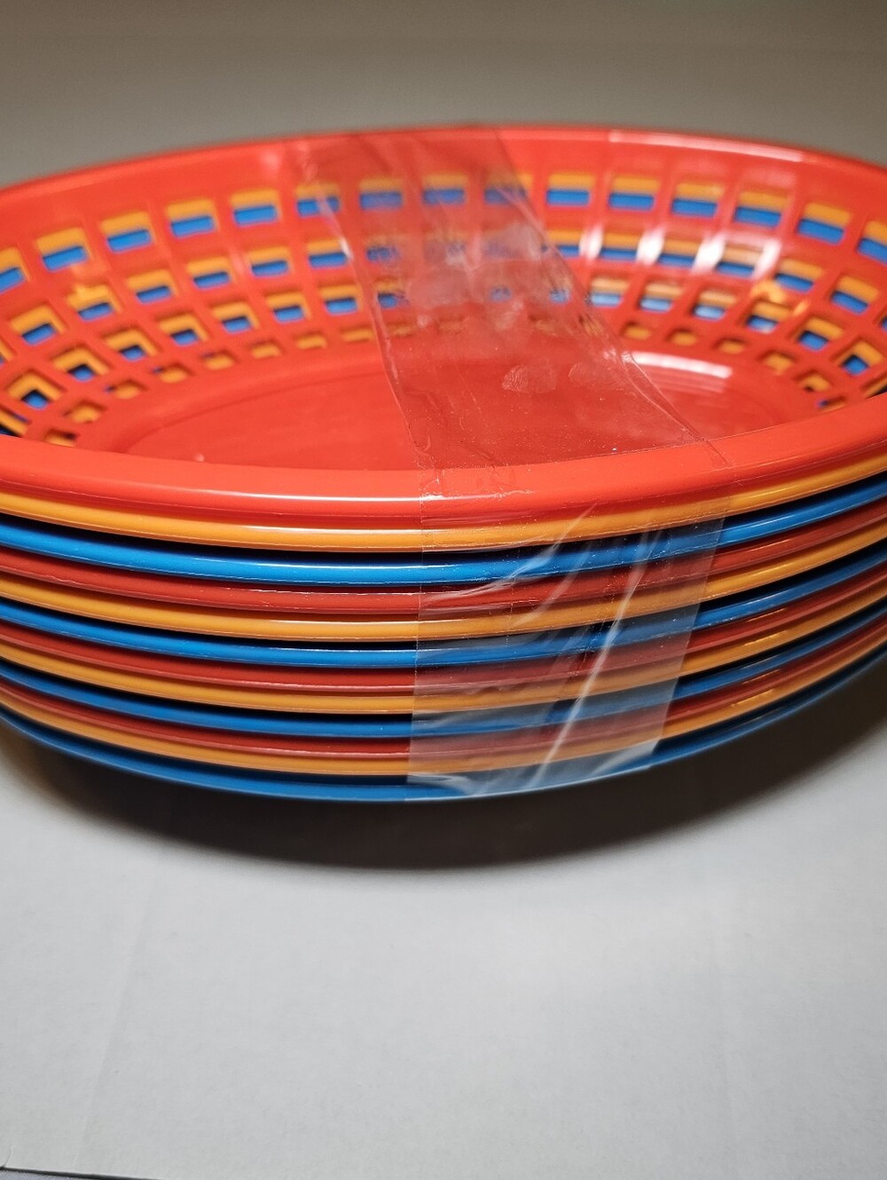 Baskets Plastic Oval Fast Food Deli Baskets Fries Burgers BBQ Picnic